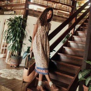 The Dawn Dress in Sand Anemone Vine